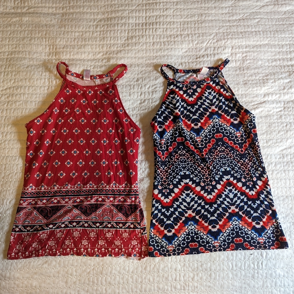 No boundaries high neck ringer tank tops (pair) medium